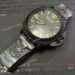 Solid Black Panerai Luminor Marina Pam00386 Watch Men